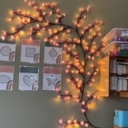 UsRHHA LED Wall Branch Lights with 8 Lighting Modes, Flexible Tree Lights for Bedroom Interior Walls, Remote Control Garland Decor