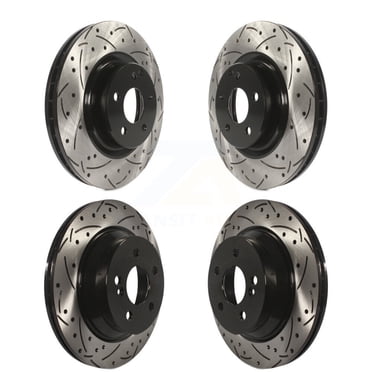 DS-One Front Rear Coated Drilled Slotted Disc Brake Rotors Kit for Car Mercedes-Benz GLK350 GLK250 CLS550 CLS500 E550 KD-100293