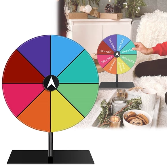 Qixi Roue de Prix Prix avec Support / Roue de Roulette Rotative Modifiable / Roue de Table / Roue de Fortune Vide pour Accessoires de Jeu de Carnaval des Fêtes Rouge Liquidation!