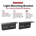 thumbnail image 2 of Yakima Light Mounting Brackets Steel Light Mount for Warrior Baskets, Black, 2 of 9