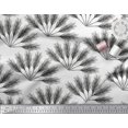 thumbnail image 3 of Soimoi Gray Poly Georgette Fabric Pine Leaves Decor Fabric Printed Yard 42 Inch Wide, 3 of 3