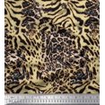 thumbnail image 1 of Soimoi Polyester Crepe Fabric Leopard & Tiger Animal Skin Print Fabric by The Yard 42 Inch Wide, 1 of 3