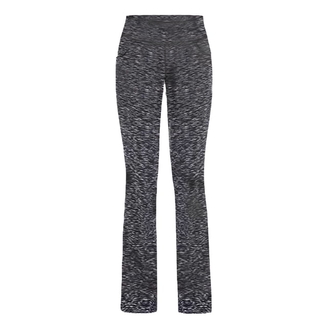 MAWCLOS Pantalon Évasé à Jambe Grand Taille Haute pour Femme, Couleur Unie, Gris, G