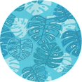 thumbnail image 1 of Ahgly Tapis d'Intérieur Lavable en Machine Carré Turquoise Bleu Vif, 3 Pieds Carré, 1 of 7