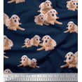 thumbnail image 1 of Soimoi Viscose Chiffon Fabric Golden Retriever Dog Print Fabric by Yard 42 Inch Wide, 1 of 3