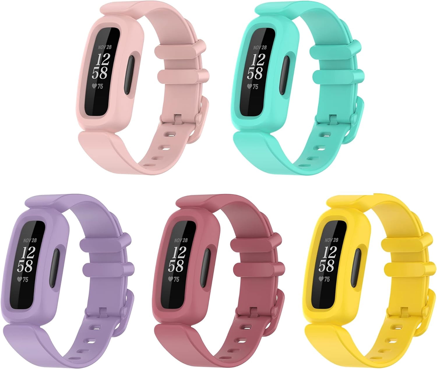 GFDYREE Compatible avec Fitbit Ace 3 Bracelets pour Enfants, Bracelet de Remplacement en Silicone Résistant à l'Eau Bracelets de Montre de Mise en Forme pour Fitbit Ace 3 Bracelet pour Enfant