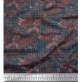 thumbnail image 1 of Soimoi Cotton Cambric Fabric Texture & Greek Key Geometric Printed Craft Fabric by The Yard 42 Inch Wide, 1 of 3