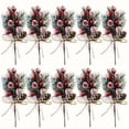 thumbnail image 1 of Pics de Baies de Noël avec Pommes de Pin et Tiges de Houx, Baies Rouges Artificielles Branches de Pin Persistantes pour Guirlande de Noël DIY, Décorations d'Arrangement Floral de Vacances, 1 of 2