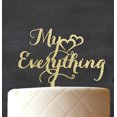 thumbnail image 3 of My Everything Custom Wedding Cake Topper With Two Hearts Personalized Rustic Wooden Cake Topper Cake Decoration 6-7 Inches Wide, 3 of 3