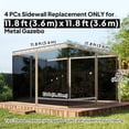 thumbnail image 3 of Outsunny 12' x 12' Gazebo Replacement Mosquito Netting Screen Walls, Beige, 3 of 10