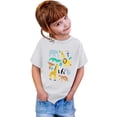 thumbnail image 2 of PMVFHDE T-Shirts Garçons Garçon et Fille Mode Décontractée Imprimé Col Rond Ample Manches Courtes T-Shirt Haut Blanc, 1-2 Ans, 2 of 3
