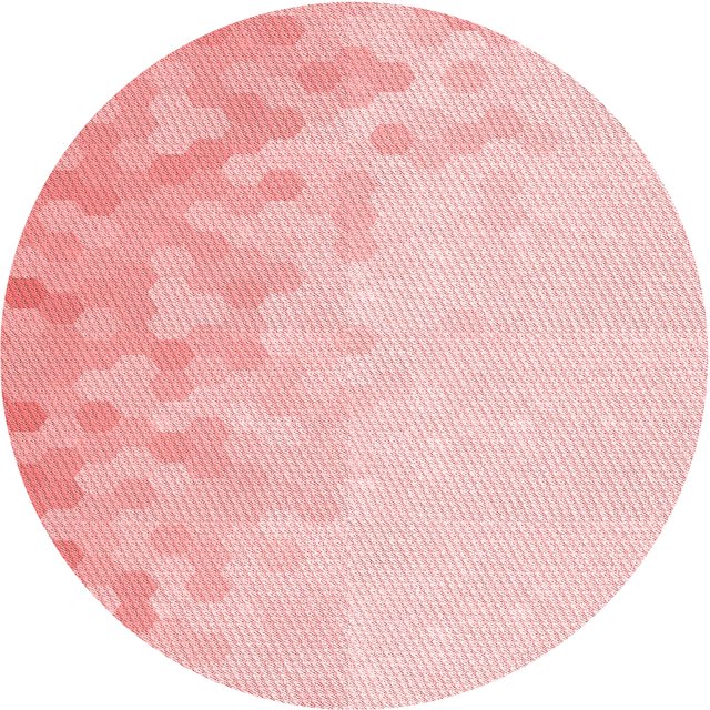 Ahgly Company Tapis d'Intérieur Ronds Lavables à la Machine, Style Transitionnel, Pastel Rouge Rose, Tapis de Zone, 8 Pieds Rond