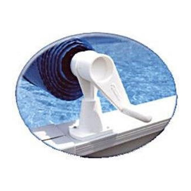 Feherguard Products FG7B Premium hors Terre Reel Installé au Bord d'Une Piscine, Conçu pour Enrouler Efficacement les Couvertures de Piscine. Comprend une Poignée Blanche et des Composants Durables, Fait Partie d'Un kit Multicolore Incluant des Extrémités, des Cônes, des Poignées, des Roulements, des Bouchons et un kit de Quincaillerie. Idéal pour Entretenir les Couvertures de Piscine dans les Environnements Extérieurs.