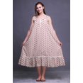 thumbnail image 3 of Bimba White3 Dots Coloré Imprimé Coton Chemises de Nuit pour Femmes Robe Sans Manches Vêtement de Nuit Robe Maxi X-Small, 3 of 6