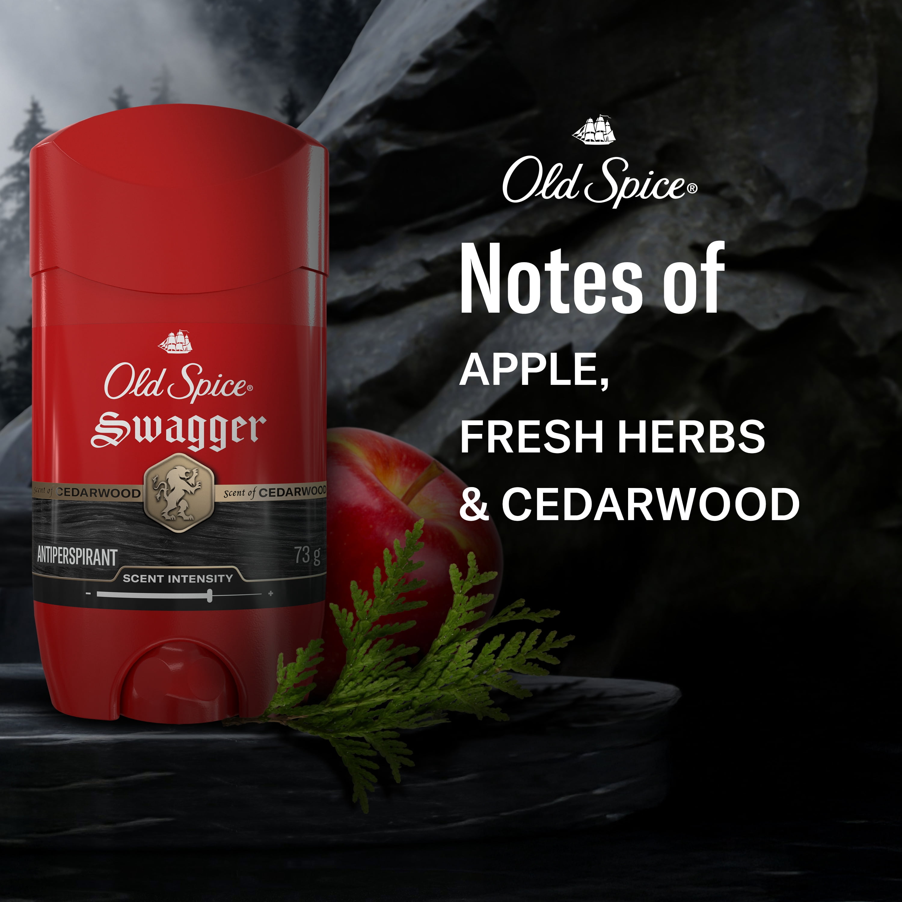 Antisudorifique et désodorisant pour hommes Old Spice Collection Rouge, parfum Swagger, protection durable, 73 g