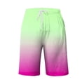 thumbnail image 4 of Plebaso Womens Casual Shorts Knee Length Drawstring Shorts Gradient Color Summer Wide Leg Shorts S-5XL, 4 of 6