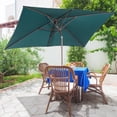 thumbnail image 2 of Outsunny Parasol de Patio Parasol de Jardin de Marché avec Manivelle Vert Foncé, 2 of 10