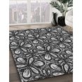 thumbnail image 3 of Ahgly Company Tapis d'Intérieur Lavable en Machine Carré Transitionnel Charbon Noir, 4 Pieds Carré, 3 of 7