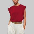 thumbnail image 3 of Women Summer Top: Basic Tee Shirts, Loose Fit Cap Sleeve Tops, Suitable for Daily and Casual Wear, 3 of 6