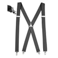 thumbnail image 1 of Mens Elastic X Back No Slip "Pin Clip" Straight Clip Suspenders - Grey (Tall, 54" Long), 1 of 1