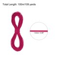 thumbnail image 2 of Uxcell Elastic Cord Heavy Stretch String Rope for Crafting DIY Sewing Hook Straps Camping Tie Down Strap Rose Red 1.5mm x 100m, 2 of 5