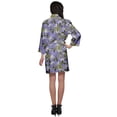 thumbnail image 4 of Moomaya Short Robe For Women Plus Size Printed Cotton Robe Lightweight Nightwear, 4 of 6