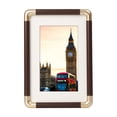 thumbnail image 2 of Plastic Photo Frame Plastic Imitation Brown Corner Solid Wood Texture Photo Frame Tabletop Picture Frame Ornament(1Pcs) Rkxzt, 2 of 7