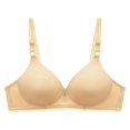thumbnail image 2 of Kcodviy Women Lace Back Button one Shoulder Bras for Women Shaping Cup Adjustable Shoulder Women Bras Wireless Padded Strap Large Size Underwire Running Sports Bra, 2 of 7