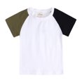 thumbnail image 3 of Fall Saving! HVOBTTY Girls Casual 2 Piece Short Sleeve Set, Girl's Solid Color Threaded Round Neck Short Sleeved and Shorts 2-Piece Set Green, 90, 3 of 4