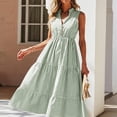 thumbnail image 2 of Robe d'Été Aguichant pour Femmes Mode Aguichant Décontractée Ajustée Robe Décontractée Sans Manches à Col en V pour Femmes, 2 of 9