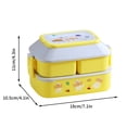 thumbnail image 3 of Up to 50% off ! TopLLC Double-layer Compartmented Lunch Box Student Insulated Lunch Box Microwave Portable Portable Compartmented Lunch Box on Clearance, 3 of 6