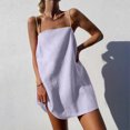 thumbnail image 1 of FcBaudy Robe Sans Manches à Encolure Carrée, Robes pour Femmes, Robes d'Été pour Femmes Mode Femmes Été Décontractée Unie avec Poches Camis Sans Manches Robe Mini Robe Femme, 1 of 6
