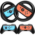 thumbnail image 2 of HEYSTOP Manette de Volant pour Nintendo Switch et Switch Modèle OLED 2021 (Lot de 4) Poignée de Manette Joy-Con et Volant de Commutation pour Mario Kart (Noir), 2 of 11