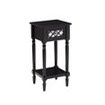 thumbnail image 1 of Convenience Concepts French Country Table d'Appoint Khloe Deluxe en Bois Noir, 1 of 6