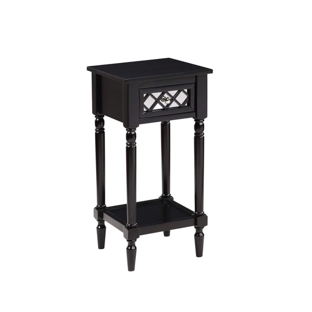 Convenience Concepts French Country Table d'Appoint Khloe Deluxe en Bois Noir