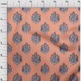 thumbnail image 2 of oneOone Silk Tabby Fabric Leaves|Floral & Paisley Block Print Fabric By Yard 42 Inch Wide, 2 of 4