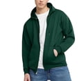 thumbnail image 2 of Hanes Mens ComfortBlend EcoSmart Full Zip Hoodie, S, Deep Forest, 2 of 4