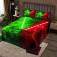 thumbnail image 2 of Erosebridal 3D Geometric Coverlet Set Twin, Lightsaber Bedding Set, Teens 2-Piece, 2 of 5