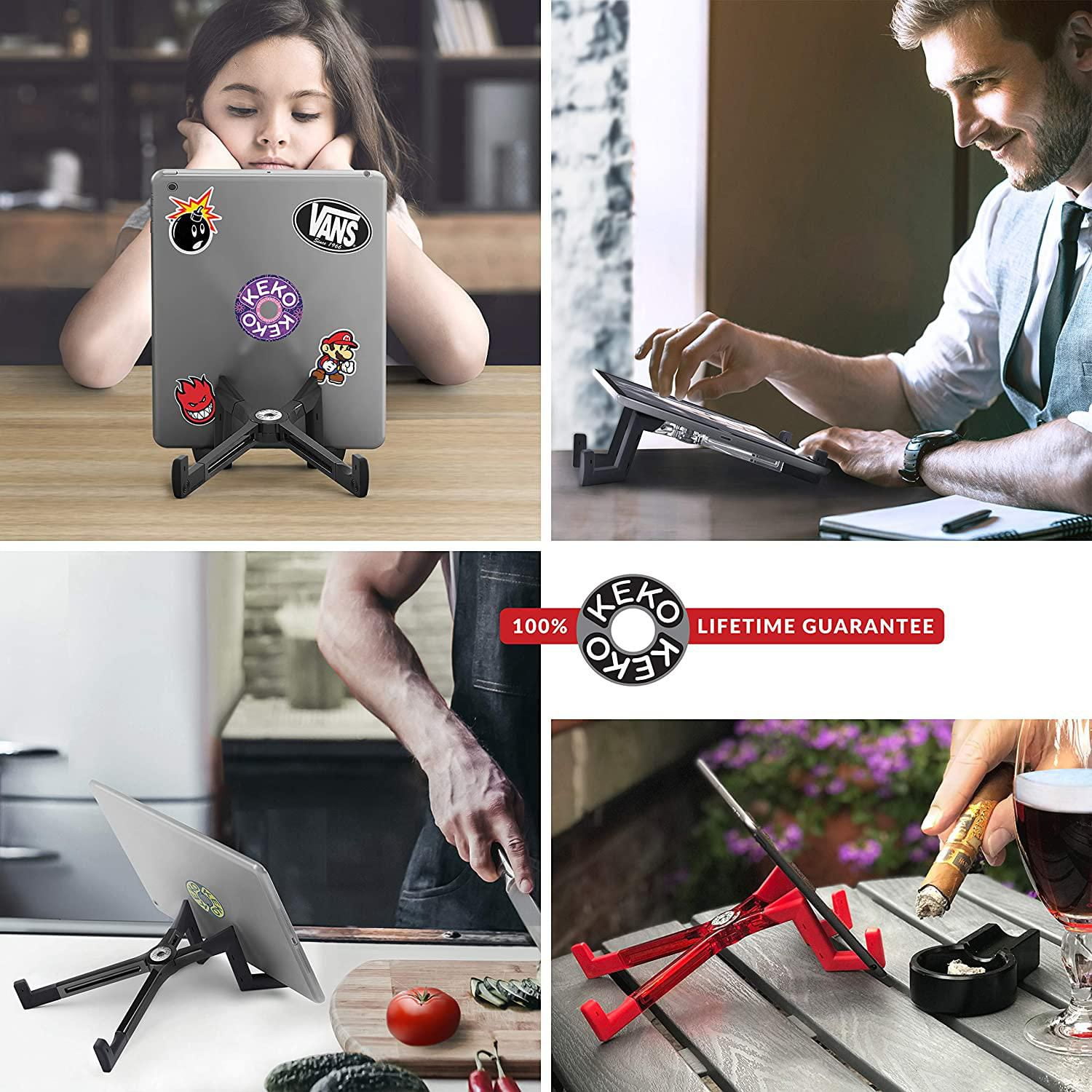 KEKO Support de tablette universel pliable pour iPad/Android Tablet Holder/Galaxy/Kindle + Smartphone