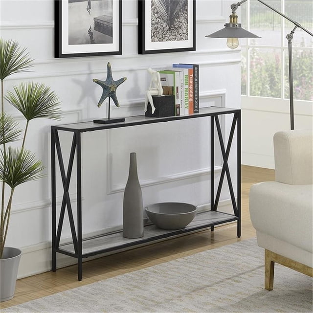 Convenience Concepts Tucson Table Console en Fini Bois Gris Bouleau Synthétique