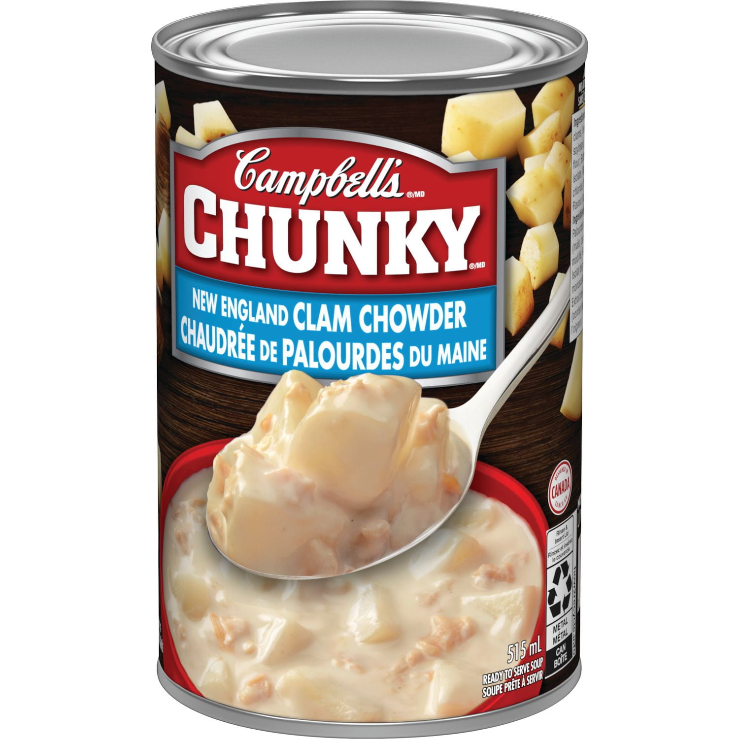 Campbell's® Chunky® Chaudrée de Palourdes du Maine Soupe Prête à Servir, Stable à Température Ambiante