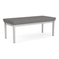 thumbnail image 1 of Lenox Steel Reception Waiting 2-Seat Bench / Silver Steel / Light Gray, 1 of 5