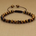 thumbnail image 2 of Natural AA Golden Tiger Eye Gemstone 6mm Round Beads Adjustable Bracelet 7" Unisex, 2 of 3