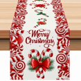 thumbnail image 1 of Christmas Table Runner Christmas Tablecloths, Candy Engraved Tablecloths, Holiday Party Tablecloths, Decorative Tablecloths Christmas Table Decorations, 1 of 5