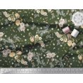 thumbnail image 2 of Soimoi polyester Crepe Fabric Leaves,Moth & Magnolia Floral Print Fabric by Yard 42 Inch Wide, 2 of 3