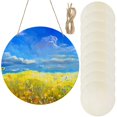 thumbnail image 3 of MesaSe 10 Pcs Wood Circles for Crafts 12 Inch Unfinished Wood Rounds DIY Wooden Blank Sign with Hemp Rope Multipurpose Wooden  Blanks for DIY Crafts Door Sign Painting, 3 of 11