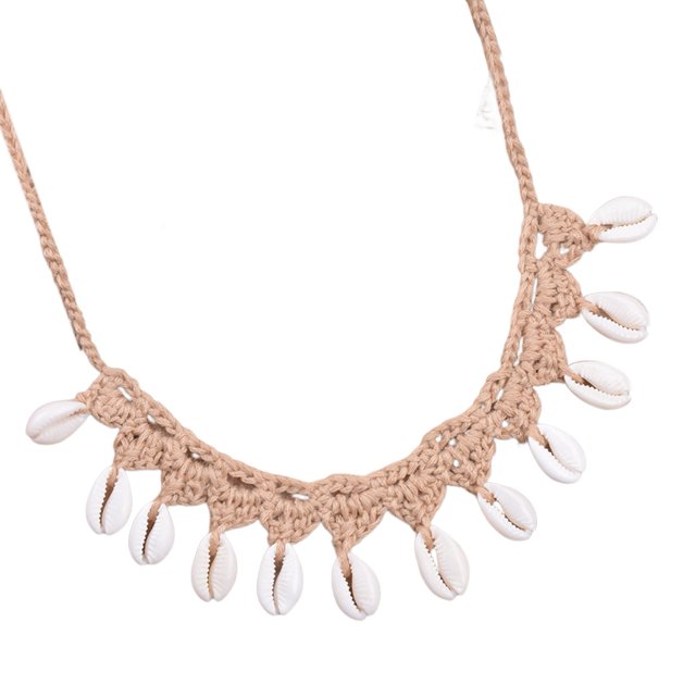 Kkkded Shell Necklace Ultralight Handmade Crochet Necklace - All - Match, Easy - wearing Choker for Women