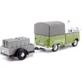 thumbnail image 2 of Motormax 79676 Volkswagen T1 Pickup avec Auvent Vert et Blanc avec Remorque Service Routier Échelle 1-24 Voiture Modèle Moulée sous Pression, 2 of 5