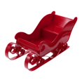 thumbnail image 3 of Santa Sleigh Mini Sled Ornament Xmas Figurines Crafts Tabletop Collectible Shelf red, 3 of 9