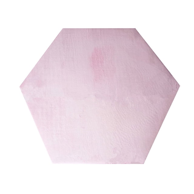 WIFKLSIIPG Rug Pad Mat for Playhouse Play Tent Soft Coral Pink Hexagon Carpet
